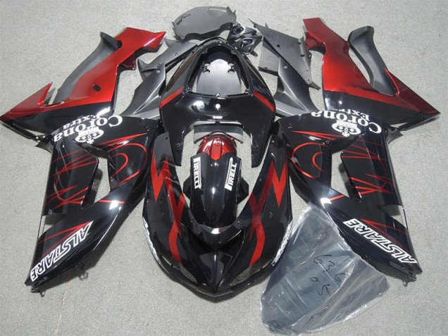 Buy 2006-2007 Black Red Corona Extra Kawasaki ZX10R Motorcycle Bodywork Buy 2006-2007 Black Red Corona Extra Kawasaki ZX10R Motorcycle Bodywork