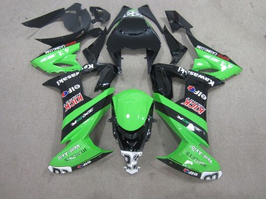 Buy 2008-2010 Black Green Kawasaki ZX10R Bike Fairings