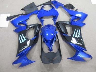 Buy 2008-2010 Black Blue Monster Kawasaki ZX10R Bike Fairing