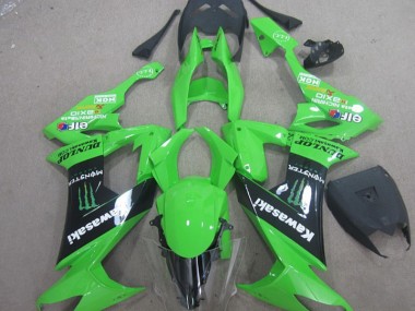 Buy 2008-2010 Green Black Monster Kawasaki ZX10R Motor Bike Fairings