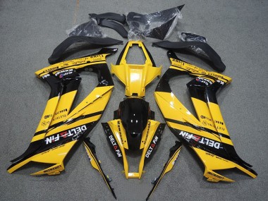 Buy 2011-2015 Yellow Black Delt Fin Kawasaki ZX10R Motorcycle Bodywork