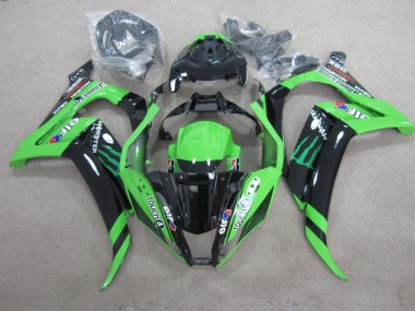 Buy 2011-2015 Black Green Touch4 Monster Kawasaki ZX10R Motorbike Fairing Kits