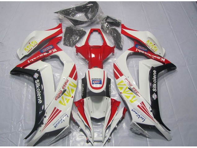 Buy 2011-2015 White Red Silkolene Kawasaki ZX10R Motorcycle Fairings Kit Buy 2011-2015 White Red Silkolene Kawasaki ZX10R Motorcycle Fairings Kit