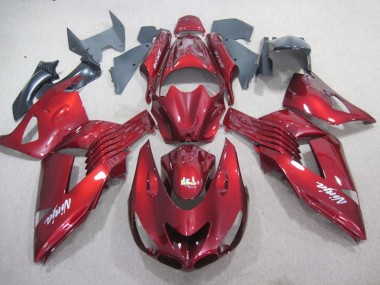 Buy 2006-2011 Red White Ninja Decal Kawasaki ZX14R ZZR1400 Bike Fairings