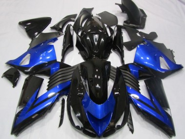 Buy 2006-2011 Black Blue Kawasaki ZX14R ZZR1400 Moto Fairings