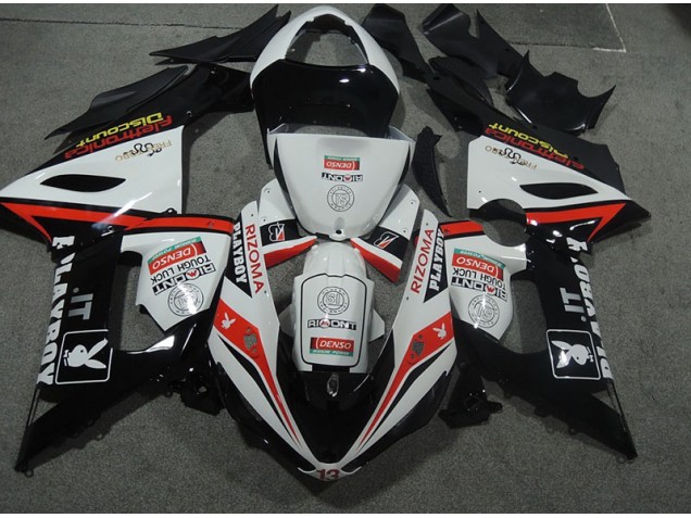 Buy 2005-2006 White Black Rizoma Playboy Kawasaki ZX6R Motor Fairings Buy 2005-2006 White Black Rizoma Playboy Kawasaki ZX6R Motor Fairings