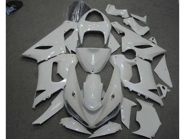 Buy 2005-2006 White Kawasaki ZX6R Motorcycle Fairings Kit Buy 2005-2006 White Kawasaki ZX6R Motorcycle Fairings Kit