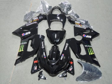 Buy 2005-2006 Black 3M Touch4 Monster Kawasaki ZX6R Motor Bike Fairings