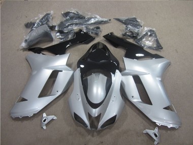 Buy 2007-2008 Silver Black Kawasaki ZX6R Motor Fairings