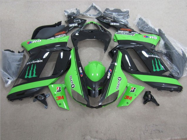 Buy 2007-2008 Green Black 3M Monster Kawasaki ZX6R Motorbike Fairing Buy 2007-2008 Green Black 3M Monster Kawasaki ZX6R Motorbike Fairing
