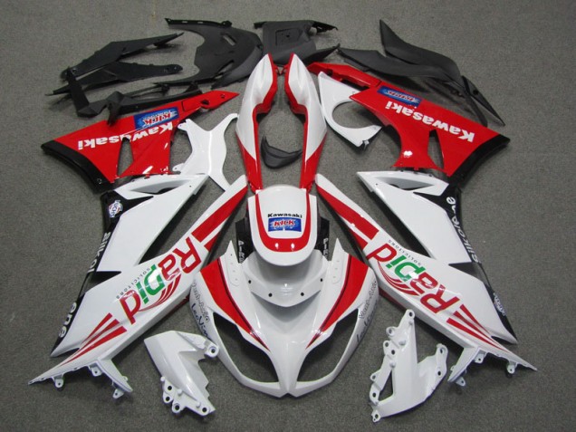Buy 2009-2012 White Red Rapid Kawasaki ZX6R Motorcycle Fairing Buy 2009-2012 White Red Rapid Kawasaki ZX6R Motorcycle Fairing