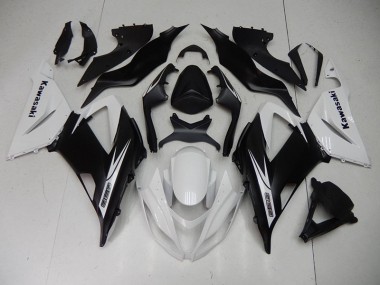 Buy 2013-2018 Black White Kawasaki ZX6R Motorcycle Fairing Kits