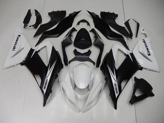 Buy 2013-2018 Black White Kawasaki ZX6R Motorcycle Fairing Kits Buy 2013-2018 Black White Kawasaki ZX6R Motorcycle Fairing Kits