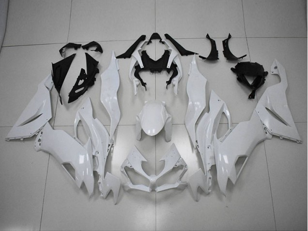Buy 2019-2023 White Kawasaki ZX6R Motorcycle Replacement Fairings Buy 2019-2023 White Kawasaki ZX6R Motorcycle Replacement Fairings