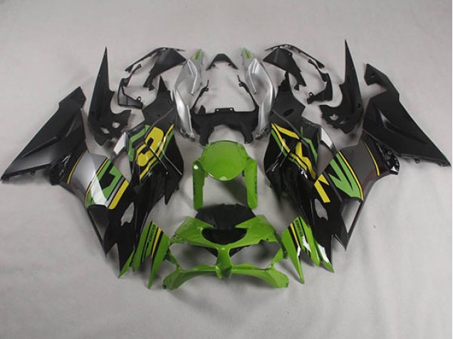 Buy 2019-2023 Black Green Kawasaki ZX6R Motorcyle Fairings