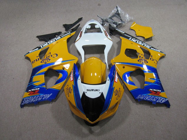 Buy 2003-2004 Yellow Blue Corona Extra Suzuki GSXR1000 Motorcycle Fairing Kit Buy 2003-2004 Yellow Blue Corona Extra Suzuki GSXR1000 Motorcycle Fairing Kit
