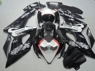 Buy 2005-2006 Black White Beacon Suzuki GSXR1000 Bike Fairing Kit