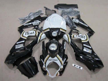 Buy 2007-2008 Black Lucky Strike White Motul Suzuki GSXR1000 Bike Fairing Kit