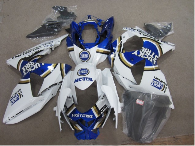 Buy 2009-2016 White Lucky Strike Blue Motul Suzuki GSXR1000 Motorcylce Fairings Buy 2009-2016 White Lucky Strike Blue Motul Suzuki GSXR1000 Motorcylce Fairings