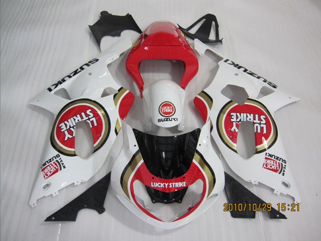 Buy 2001-2003 Red White Lucky Strike Suzuki GSXR600 Bike Fairing Buy 2001-2003 Red White Lucky Strike Suzuki GSXR600 Bike Fairing