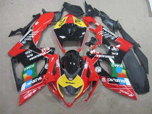 Buy 2006-2007 Black Red Yellow Jomo Suzuki GSXR600 Bike Fairings