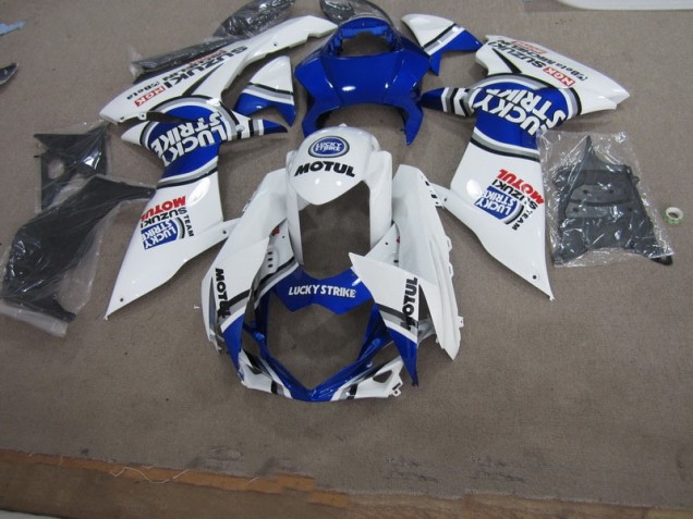 Buy 2011-2021 Blue White Lucky Strike Motul Suzuki GSXR600 Motorcycle Fairings Kit