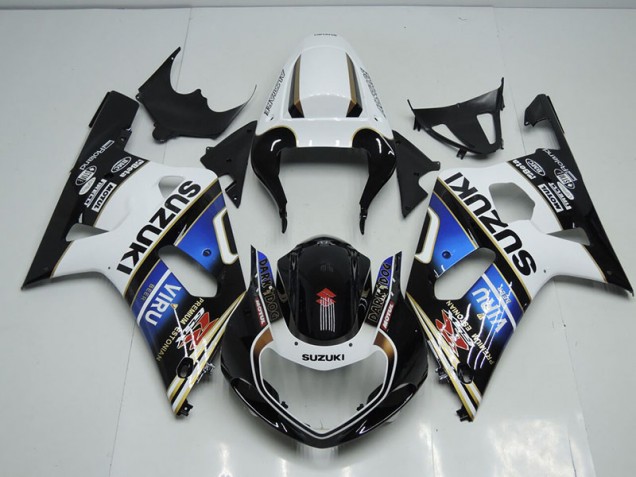 Buy 2001-2003 Black White Blue Viru Suzuki GSXR750 Bike Fairings