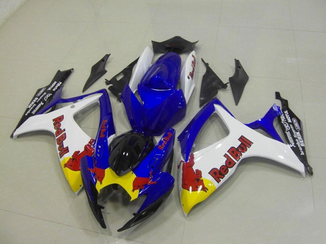 Buy 2006-2007 Blue White Red Bull Suzuki GSXR750 Motorcyle Fairings