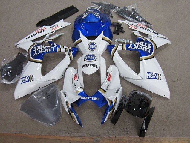 Buy 2006-2007 Blue White Lucky Strike Motul Suzuki GSXR750 Motorbike Fairings
