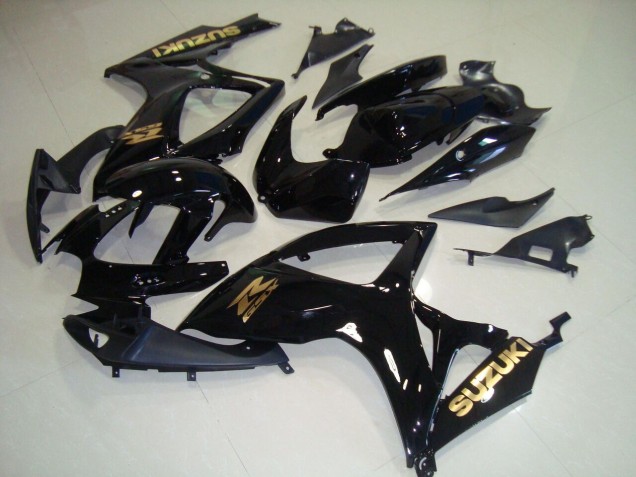 Buy 2006-2007 Black Gold Decal Suzuki GSXR750 Motorcyle Fairings