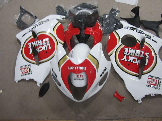 Buy 1996-2007 White Lucky Strike Motul Suzuki GSXR1300 Hayabusa Motorcycle Fairings Kit