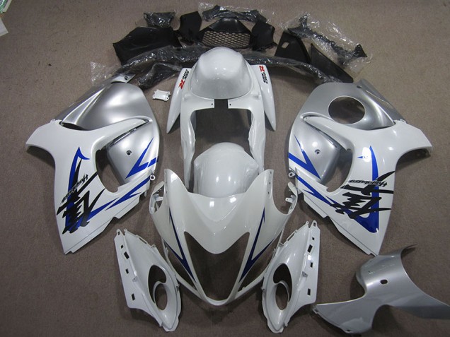 Buy 2008-2019 White Blue Suzuki GSXR1300 Hayabusa Motorcycle Fairings