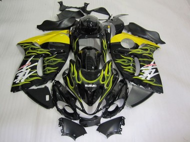 Buy 2008-2019 Black Yellow Flame Suzuki GSXR1300 Hayabusa Motorcycle Fairing Kits