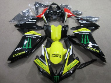 Buy 2007-2008 Black Yellow Motul Leovince Yamaha YZF R1 Motorcycle Fairings Kit