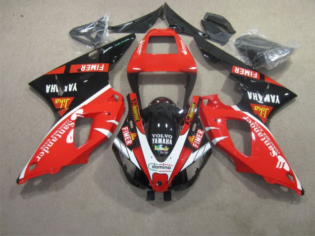 Buy 2009-2011 Red Black White Santander Yamaha YZF R1 Motorcycle Fairing Kit