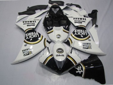 Buy 2009-2011 Black White Lucky Strike Yamaha YZF R1 Motorcycle Fairings Kits