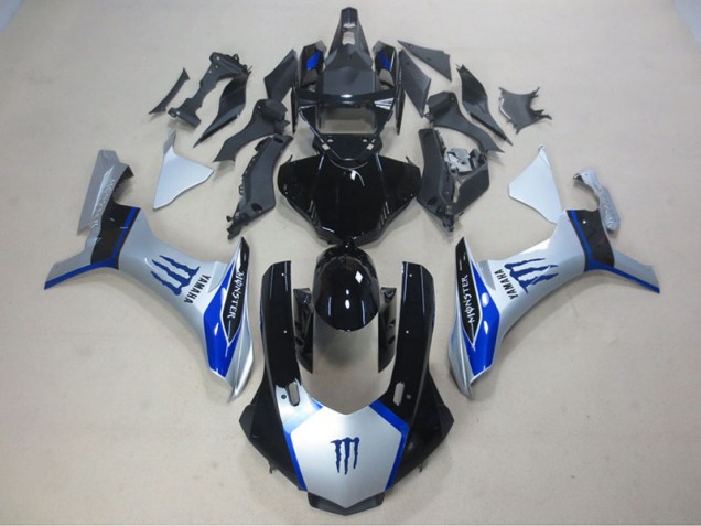Buy 2015-2019 Silver Black Blue Monster Yamaha YZF R1 Motorcycle Fairing Kits Buy 2015-2019 Silver Black Blue Monster Yamaha YZF R1 Motorcycle Fairing Kits