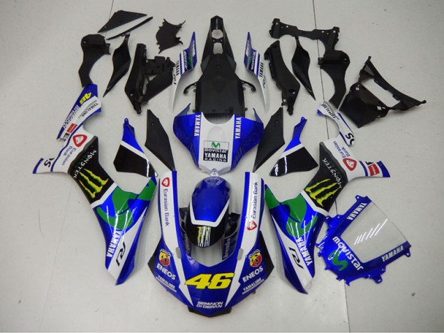 Buy 2015-2019 Blue Blue White ENEOS Movistar 46 Yamaha YZF R1 Motor Bike Fairings Buy 2015-2019 Blue Blue White ENEOS Movistar 46 Yamaha YZF R1 Motor Bike Fairings