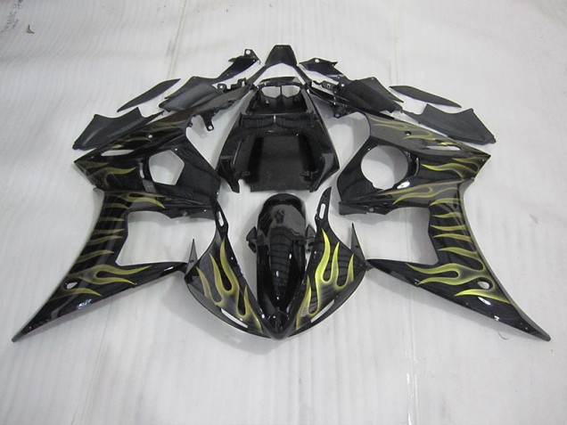 Buy 2003-2005 Black with Yellow Flame Yamaha YZF R6 Motorcycle Bodywork Buy 2003-2005 Black with Yellow Flame Yamaha YZF R6 Motorcycle Bodywork