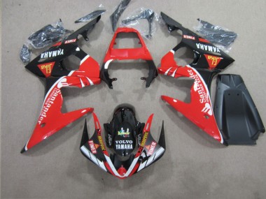 Buy 2003-2005 Red Black Santander Yamaha YZF R6 Motorcycle Replacement Fairings