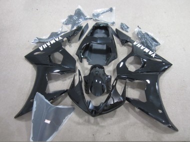 Buy 2003-2005 Black White Decal Yamaha YZF R6 Motorcycle Fairings Kit