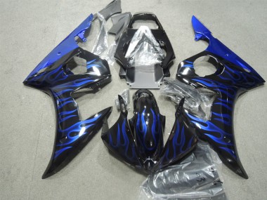 Buy 2003-2005 Black Blue Flame Yamaha YZF R6 Bike Fairings