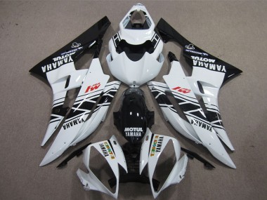 Buy 2006-2007 Black White Motul Yamaha YZF R6 Bike Fairings