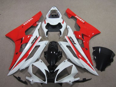 Buy 2006-2007 White Black Red Yamaha YZF R6 Replacement Motorcycle Fairings