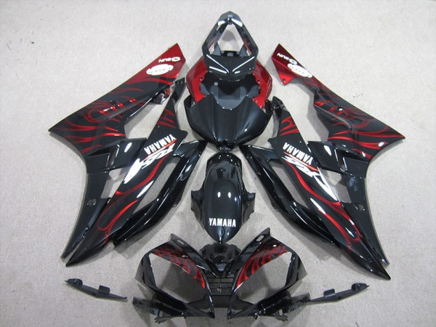 Buy 2006-2007 Black Red Flame Yamaha YZF R6 Motorcycle Bodywork Buy 2006-2007 Black Red Flame Yamaha YZF R6 Motorcycle Bodywork