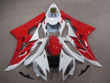 Buy 2006-2007 Red White Yamaha YZF R6 Motorcycle Replacement Fairings